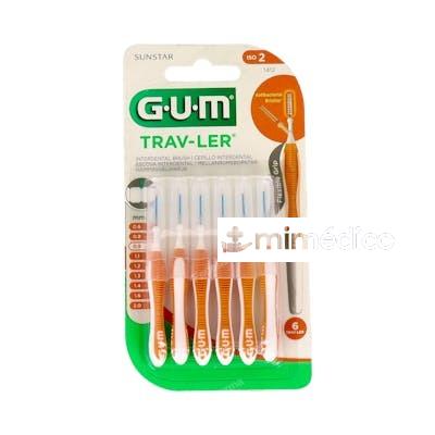 CEPILLO INTERDENTAL TRAV-LER 0,9MM 6UN NARANJA GUM