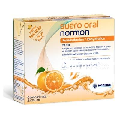 SUERO ORAL NORMON NARANJA PACK 2 BRICKS 250ML  NORMON