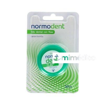 HILO DENTAL NORMODENT CERA Y FLUOR MENTA 50ML NORMON