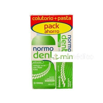 NORMODENT ANTICARIES PACK PASTA DENTAL + COLUTORIO NORMON
