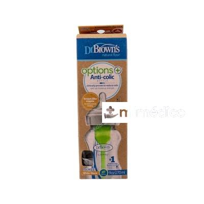 BIBERON OPTIONS BOCA ANCHA SILICONA REDONDON +0M 270ML DR. BROWNÃ‚Â`S