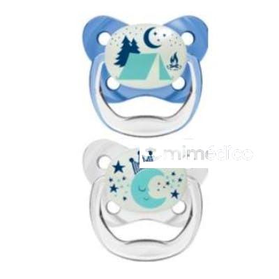 CHUPETE ADVANTAGE NOCTURNO SILICONA ANATOMICO T/2 6-18M 2UN DR. BROWNÃ‚Â`S