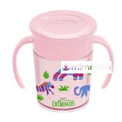 VASO 360 S/ BOQUILLA ROSA C/ ASAS 200ML DR. BROWNÃ‚Â`S