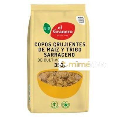 COPOS DE MAIZ Y TRIGO SARRACENO CRUJIENTES 350GR. EL GRANERO