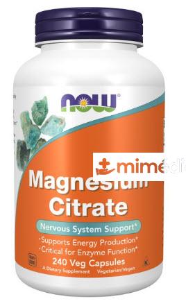 CITRATO DE MAGNESIO, 400 MG, 240 CAPS NOW FOODS