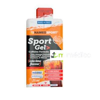 SPORT GEL COLA LIME 32GELES. NAMED SPORT
