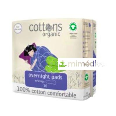 COMPRESA NOCHE CON ALAS 10UDS. ORGANIC COTTONS