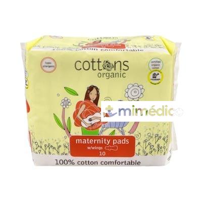 COMPRESA MATERNITY CON ALAS 10UDS. ORGANIC COTTONS