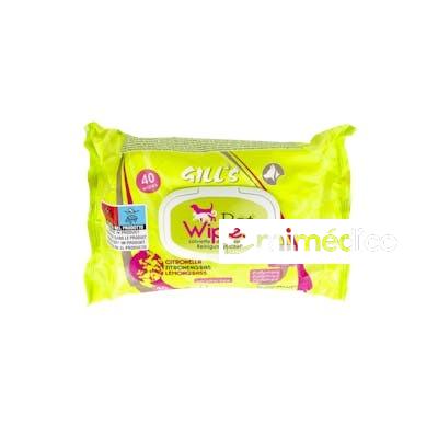 GILLÃ‚Â`S TOALLITAS HUMEDAS XL AROMA CITRONELA 40UDS NAYECO VET