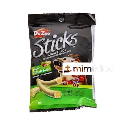 STICKS ROLL SABOR POLLO 1 BOLSA 50GR DR. ZOO