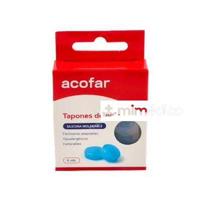 TAPON OIDO SILICONA MOLDEABLE 6UN ACOFAR