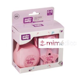 ACOFARBABY CHUPETE ANATOMICO + CADEN +PORTACH ROSA 0-6M ACOFARBABY