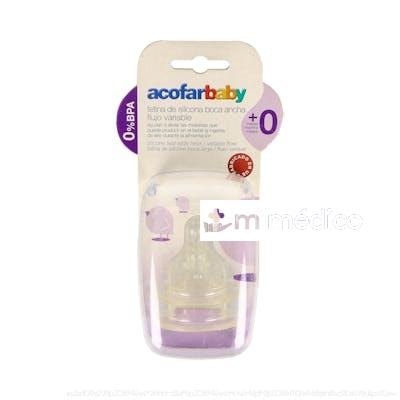 ACOFARBABY TETINA SILICONA BOCA ANCHA F/V 2UN ACOFARBABY
