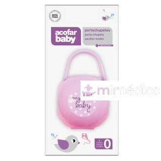 ACOFARBABY PORTA CHUPETE 1UN ROSA ACOFARBABY