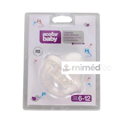 ACOFARBABY CHUPETE TODOSILICONA ANATOMICO 6-12M 1UN ACOFARBABY