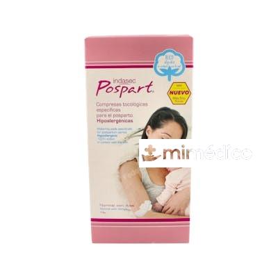 COMPRESA HIGIENICA INDASEC ALGODON POST PARTO NOR ALAS 10UN INDASEC