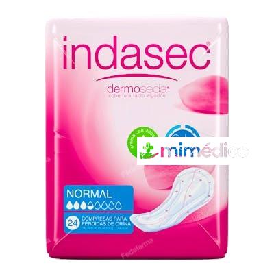 COMPRESA INDASEC DISCREET ABSO NORMAL 155ML 24UN INDASEC