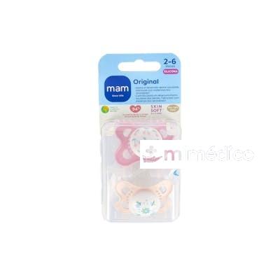 CHUPETE SILICONA FISIO 0-6M 2UN ROSA MAM