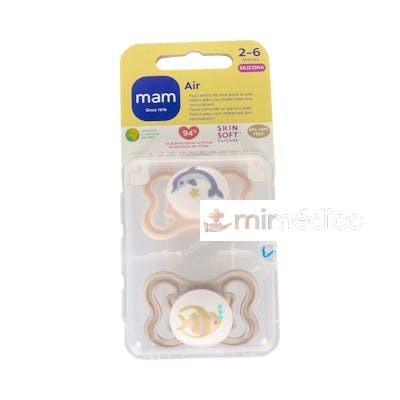 CHUPETE AIR SILICONA FISIO 0-6M 2UN NEUTRO MAM