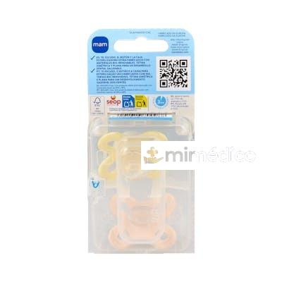 CHUPETE START SILICONA FISIO 0-2M 2UN NEUTRO MAM