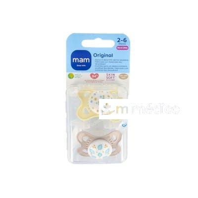 CHUPETE SILICONA FISIO 0-6M 2UN  NEUTRO MAM