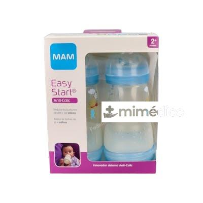 BIBERON  ANTI-COLICO 260ML 2UN AZUL MAM