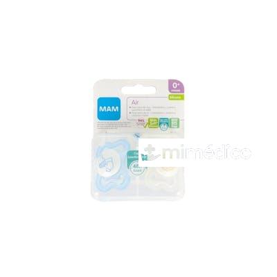 CHUPETE AIR SILICONA FISIO 0-6M 2UN AZUL MAM