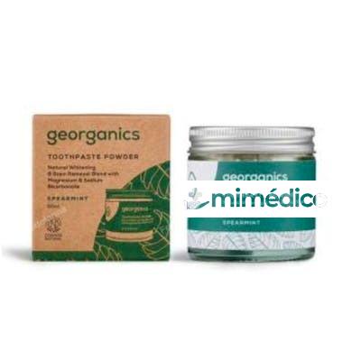 DENTIFRICO MINERAL HIERBABUENA POLVO 60ML. GEORGANICS
