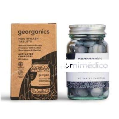 ENJUAGE BUCAL CARBON ACTIVADO 180PASTILLAS. GEORGANICS