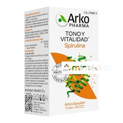 SPIRULINA 45ARKOCAPSULAS. BIO ARKOPHARMA