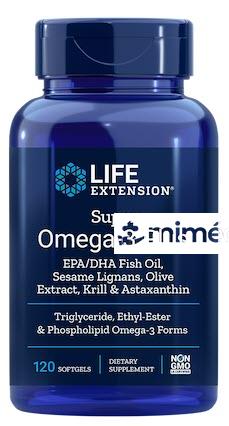 SUPER OMEGA-3 EPA/DHA CON LIGNANOS DE SESAMO Y EXTRACTO DE FRUTA DE OLIVO 120 CAPSULAS LIFE EXTENSION