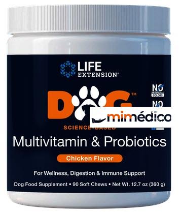 DOG MULTIVITAMIN & PROBIOTICS 90 SNACKS LIFE EXTENSION