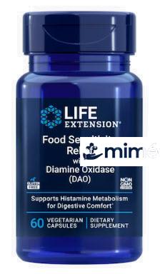 FOOD SENSITIVITY RELIEF WITH DIAMINE OXIDASE (DAO) 60 CAPS LIFE EXTENSION