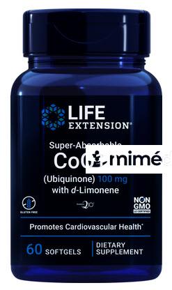 UBIQUINONA COQ10 CON D-LIMONENO SUPERABSORBIBLE 100 MG 60 CÁPSULAS LIFE EXTENSION