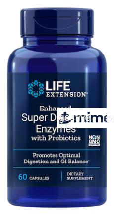 ENZIMAS SUPER DIGESTIVAS MEJORADAS CON PROBIOTICOS 60 CAPS LIFE EXTENSION