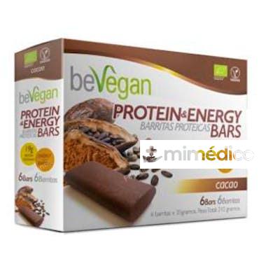 BARRITAS PROTEICAS-ENERGY CACAO 6UDS. BIO SIN GLUTEN VEGAN BEVEGAN