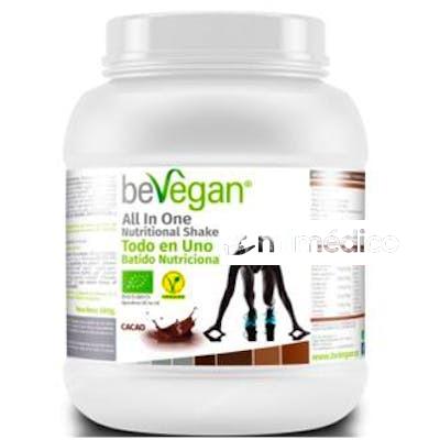 ALL IN ONE BATIDO NUTRICIONAL CACAO 450GR. BIO SIN GLUTEN VEGAN BEVEGAN
