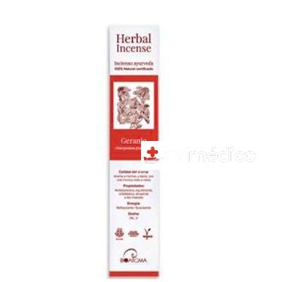 HERBAL INCENSE GERANIO  AYURVEDA 5PACKSX12UDS. BIOAROMA