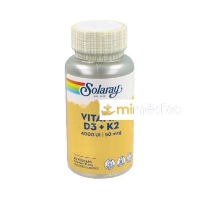 VITAMIN D3 & K2 (MK7) 60CAP. SOLARAY