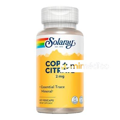 COBRE CITRATO 2MG. 60CAP.VEG SOLARAY
