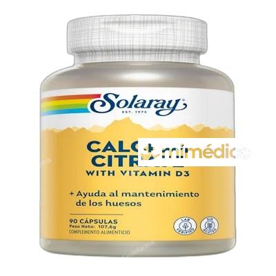 CALCIO CITRATO 1000MG.-VIT D3   90CAP. SOLARAY