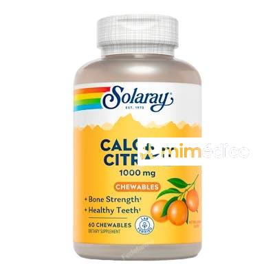 CALCIO CITRATO 1000MG. SABOR NARANJA 60COMP.MAST. SOLARAY