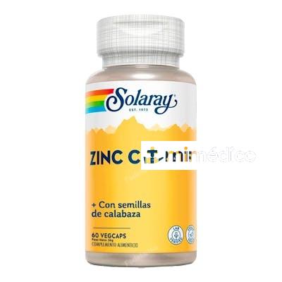 ZINC 25MG+SEMILLA DE CALABAZA 50MG 60VCAP. SOLARAY