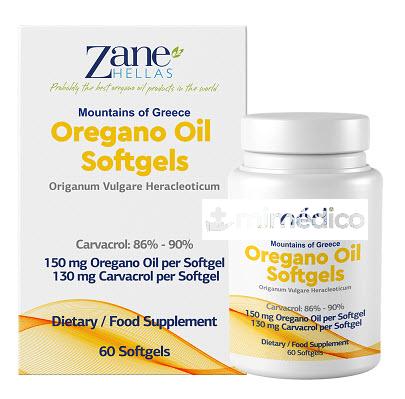 CAPSULAS DE ACEITE DE OREGANO (PERLAS) – PROPORCIÓN 30% 60 CAPS ZANE HELLAS