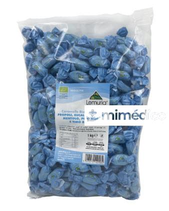 CARAMELO ARTESANAL BIO, SIN FRUCTOSA SIN GLUTEN PROPOLEO, EUCALIPTO, MENTA, MENTOL 1 KG LEMURIA