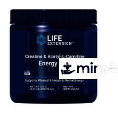 CREATINA Y ACETIL-L-CARNITINA ENERGY PLUS 233 GR LIFE EXTENSION