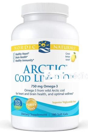 ACEITE DE DE HIGADO DE BACALAO ARTICO 750 MG 180 CAPS NORDIC NATURALS