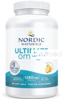ULTIMATE OMEGA SABOR LIMON 1280 GR 180 CAP NORDIC NATURALS
