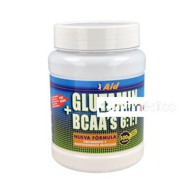 GLUTAMIN + BCAA SABOR LIMON 500GR. JUST AID