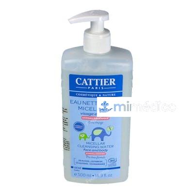 AGUA LIMPIADORA MICELAR CARA Y CUERPO BEBE 500ML. CATTIER